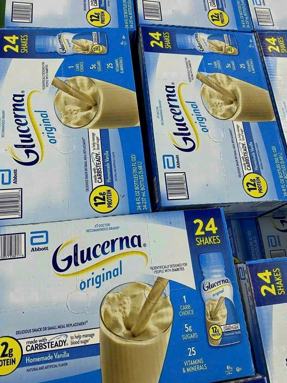 Thùng 24 chai/hộp Sữa nước Glucerna original 237ml nội địa Mỹ cho người tiểu đường